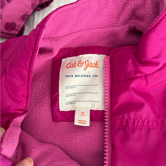 Cat & Jack Fuchsia 3 in 1 coat set - Picture 3 of 8